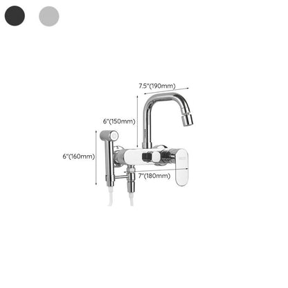 Modern Chrome Bathtub Faucet Handle