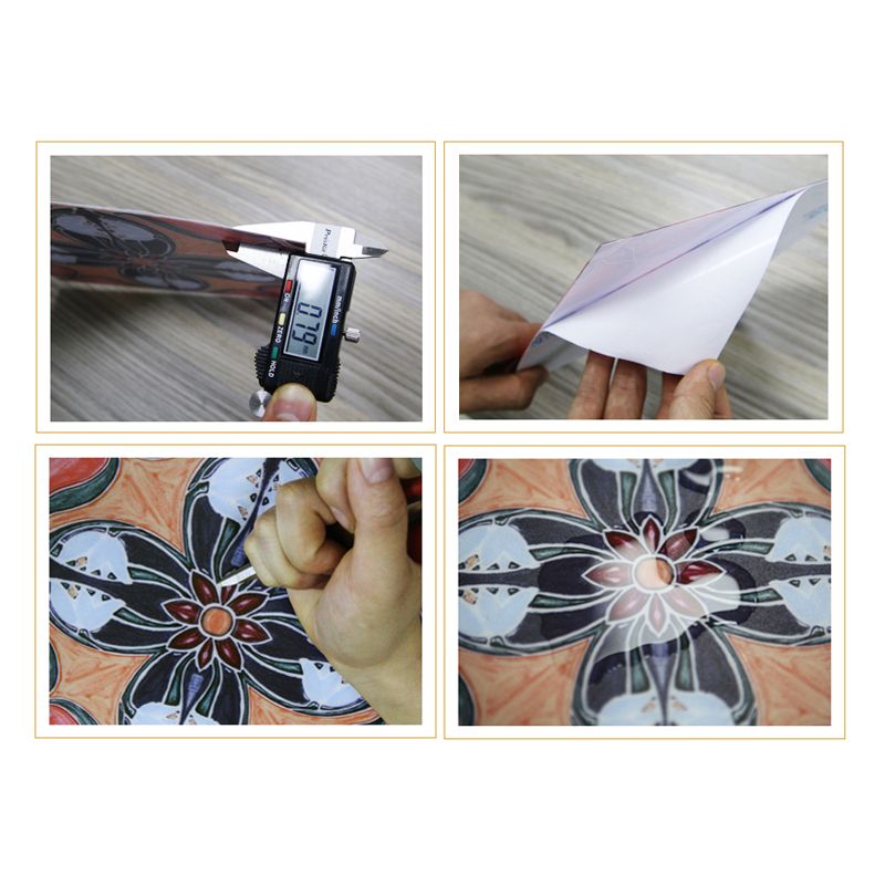 Stylish Multi-Colored Peel and Stick Vinyl Flooring