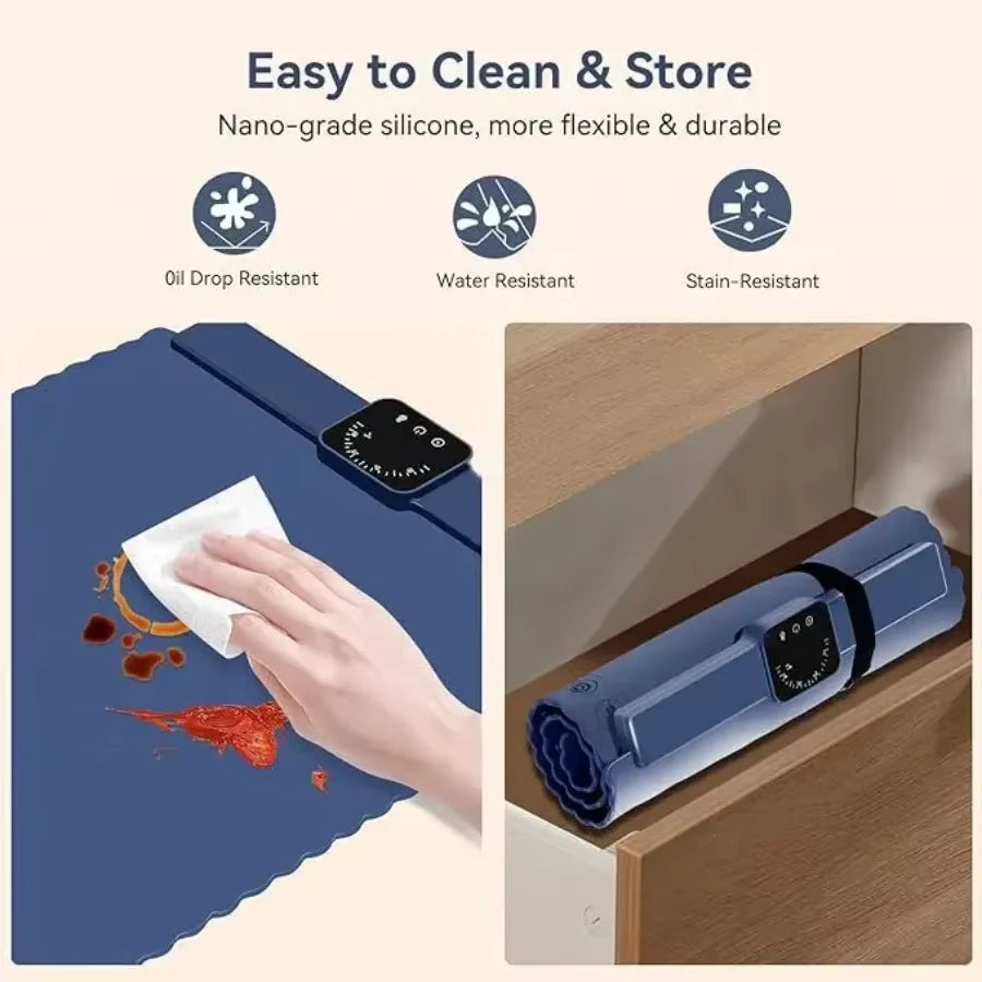 Portable Easy Heat Food Warming Tray Mat