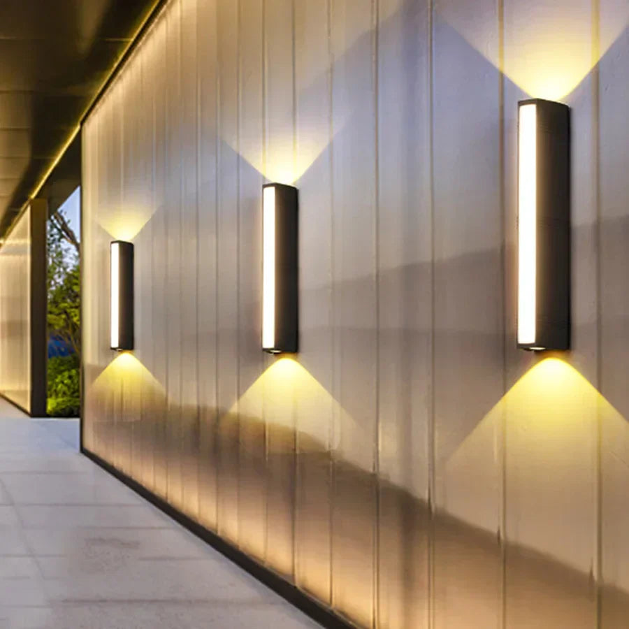 Outdoor LED Wall Lamp Warm White Weatherproof Aluminium
