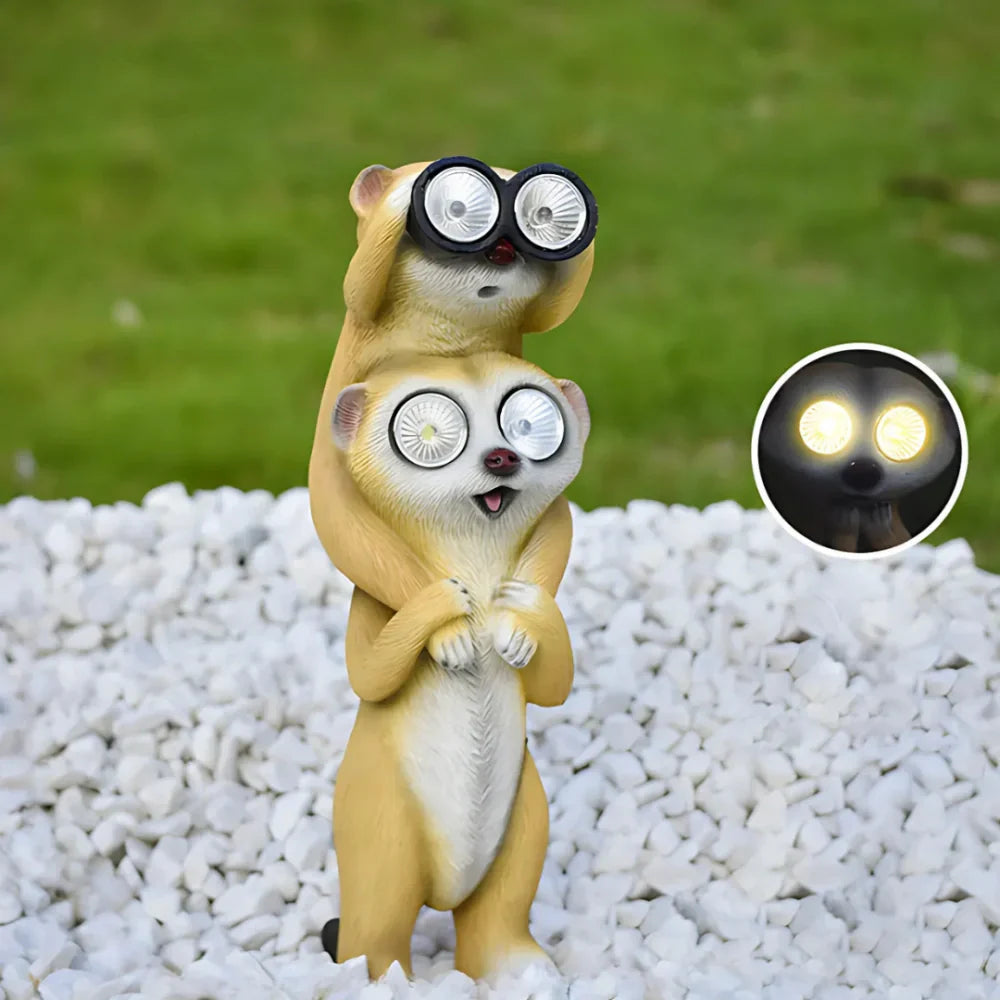 Colorful Meerkat Solar Desk Lamp