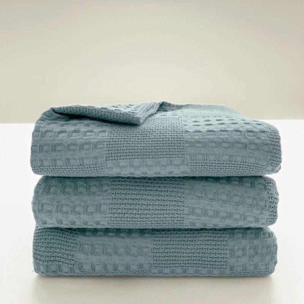 Soft Organic Waffle Weave Blanket