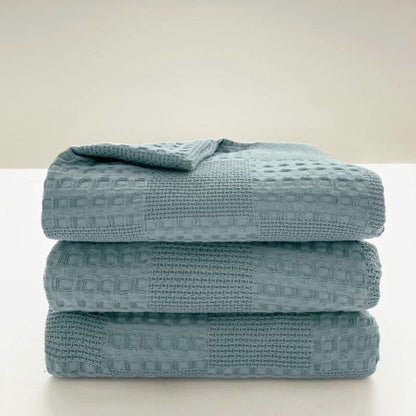 Soft Organic Waffle Weave Blanket