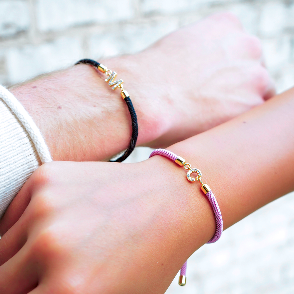 Personalized Alphabet Initial Chain Bracelets