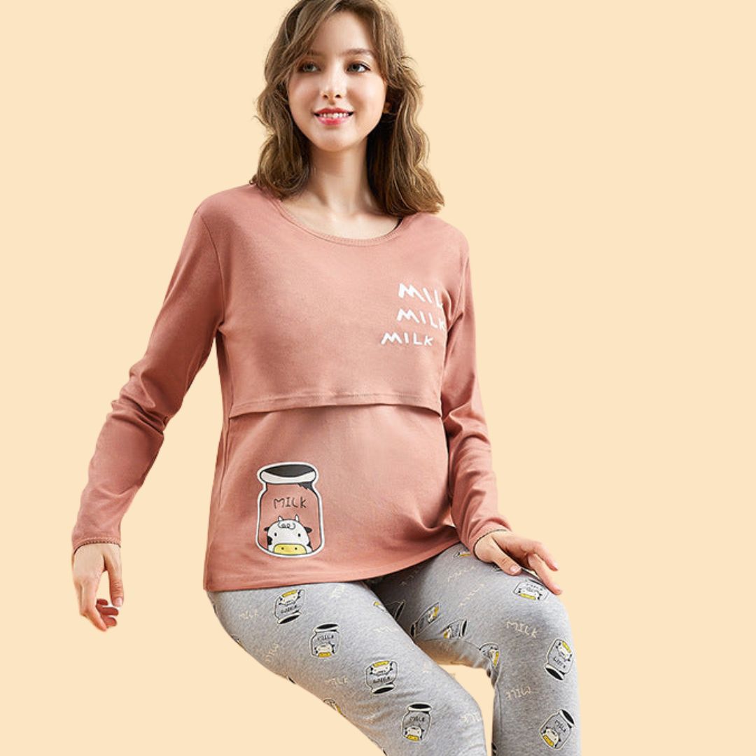 Cozy Pregnant Mama Dress for Home Relaxation