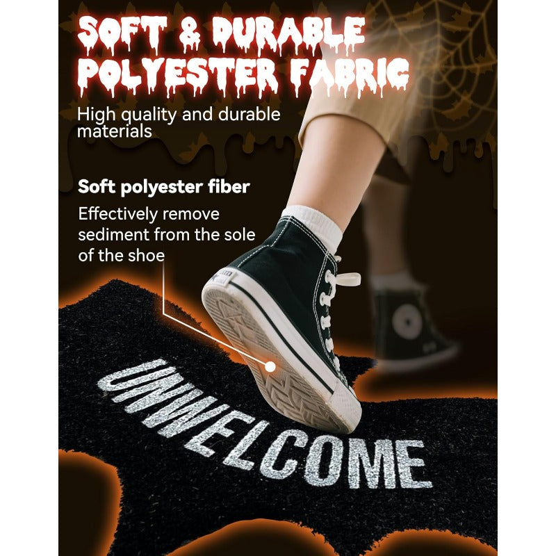 Scary Halloween Bat Welcome Mat