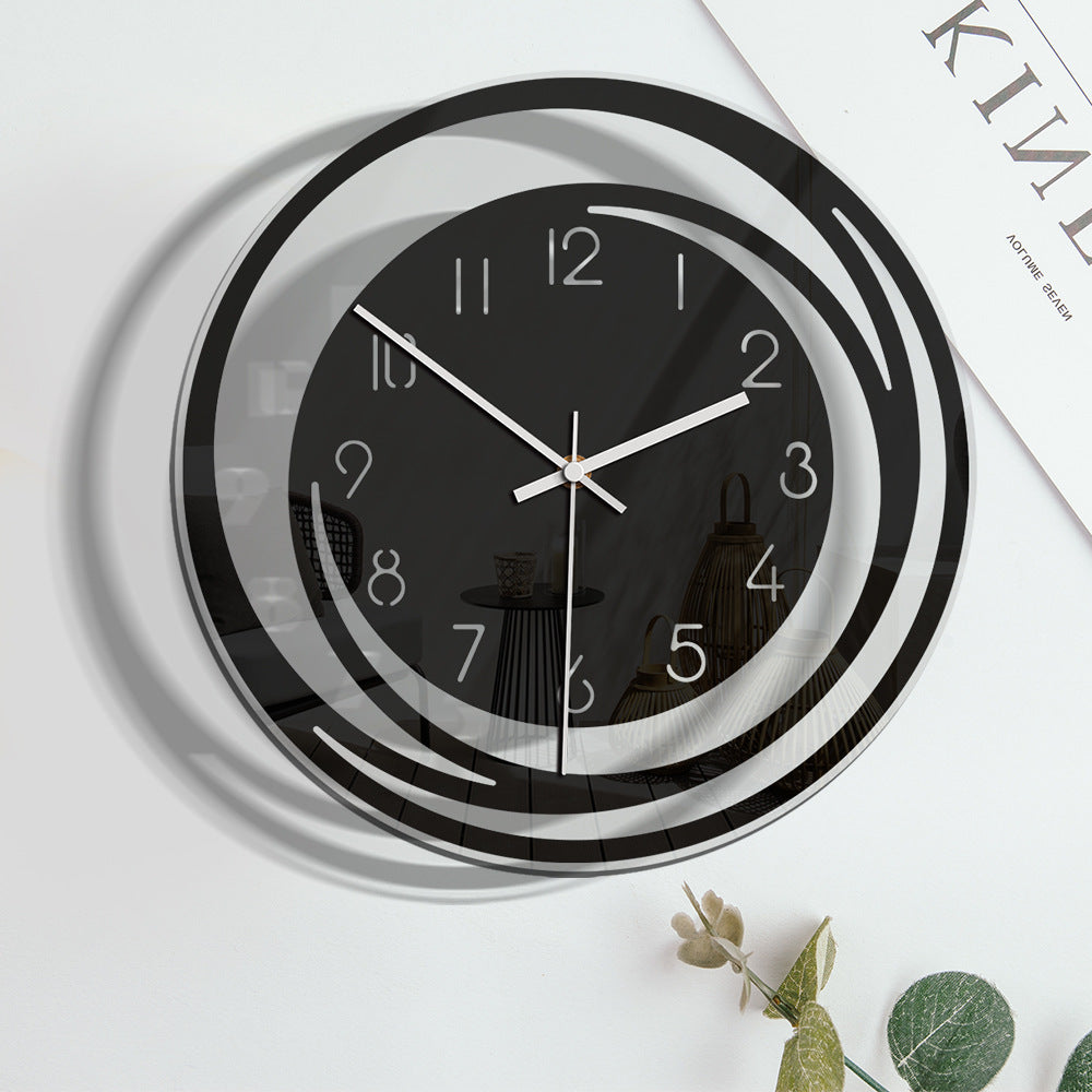 Slim Quiet Wall Clock in Acrylic - Contemporary Design