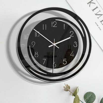 Slim Quiet Wall Clock in Acrylic - Contemporary Design