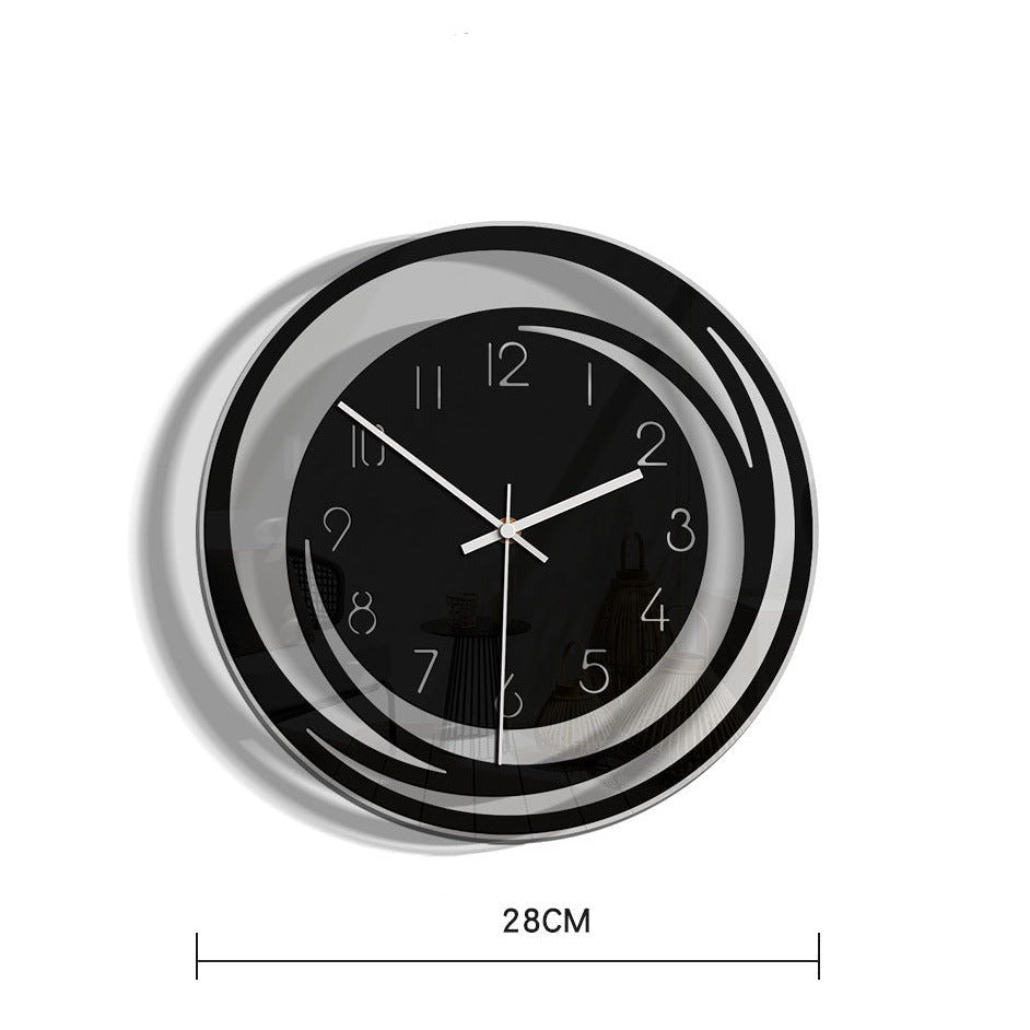 Slim Quiet Wall Clock in Acrylic - Contemporary Design