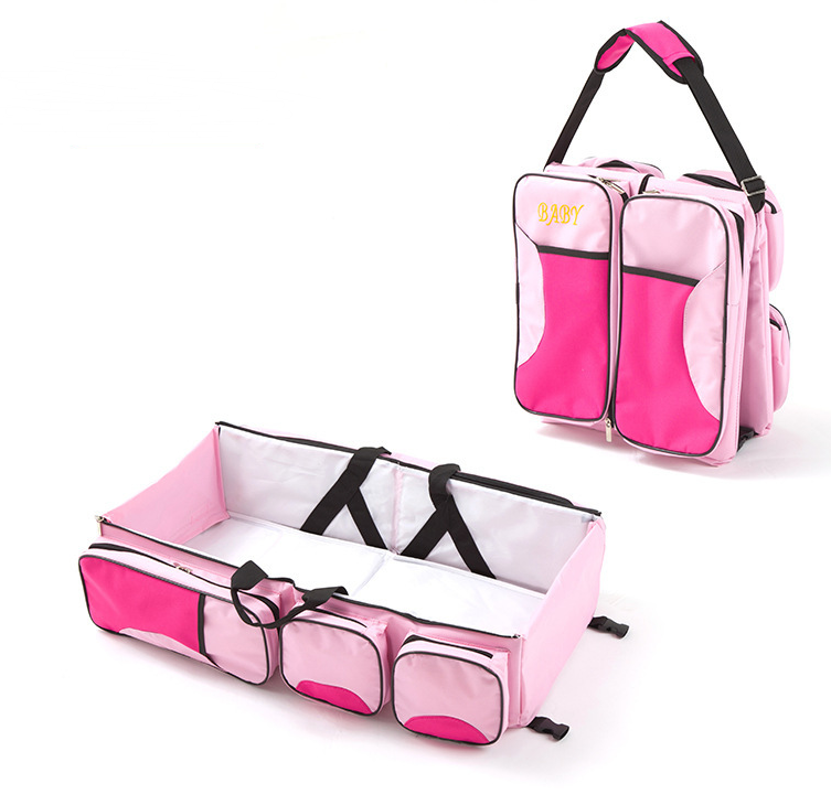Portable Baby Travel Bed with Storage
