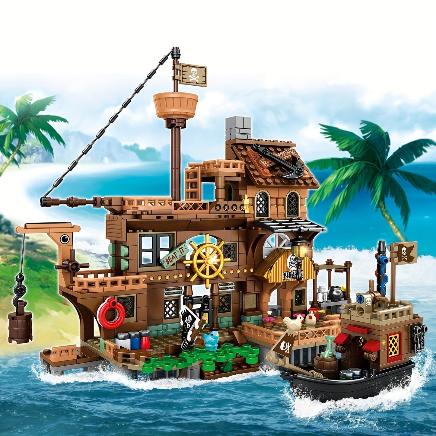 Fun Pirate Ship Playset for Kids Adventure Game