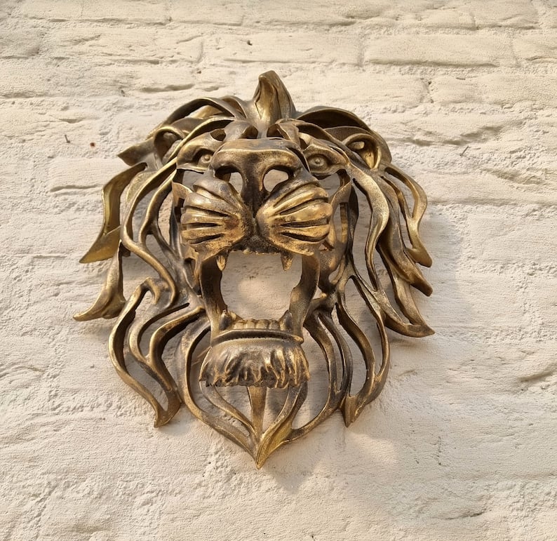 Unique Big Lion Head Wall Art Decoration