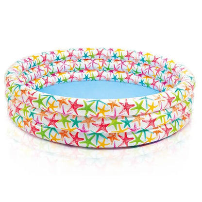 Fun Kids Inflatable Pool with Colorful Ocean Design - Yeezlab