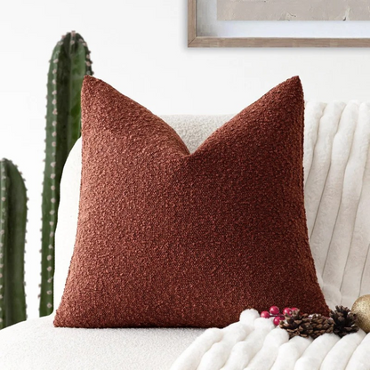 Soft Boucle Throw Pillow Cover 45x45cm Home Decor
