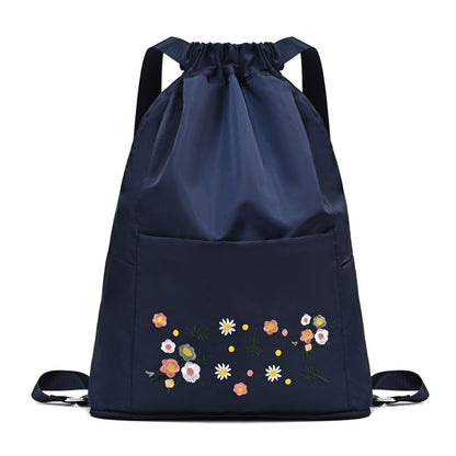 Casual Embroidered Cotton Yoga Tote Bag