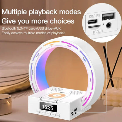 Wireless Speaker Table Lamp with Charger and Clock