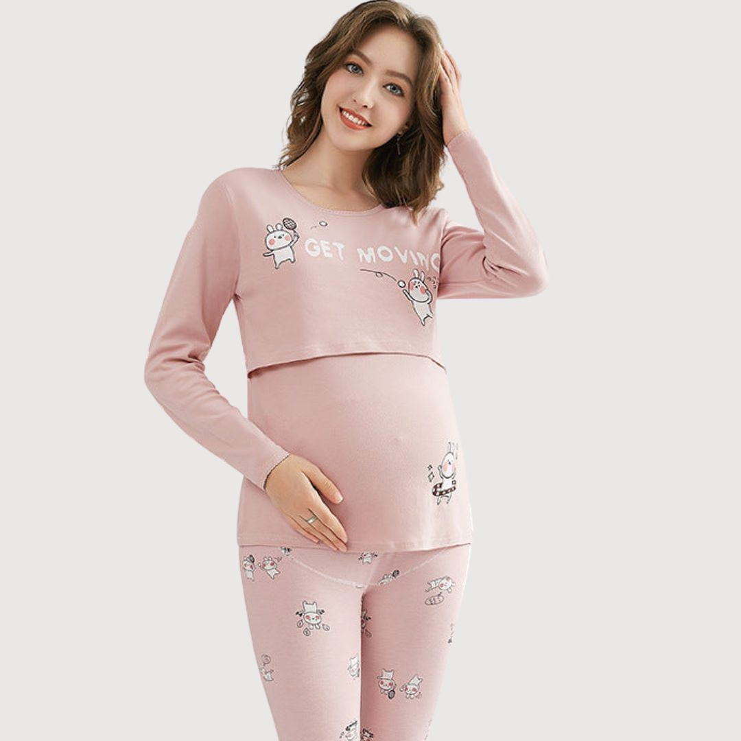 Cozy Pregnant Mama Dress for Home Relaxation