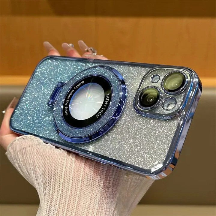 Sparkly Phone Case with Magnetic Ring Holder