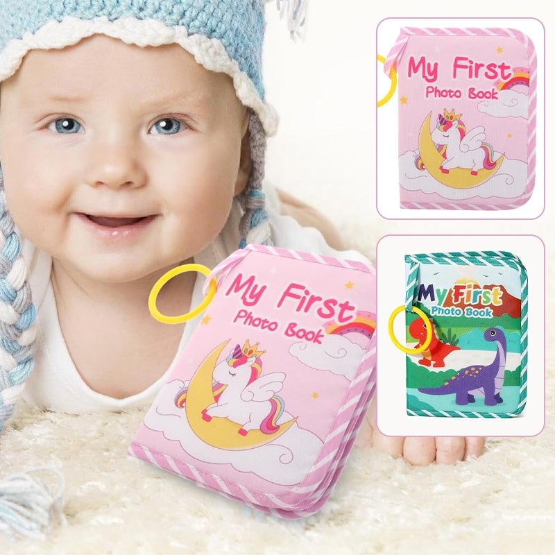 Baby First Photo Album with Shatterproof Mirror
