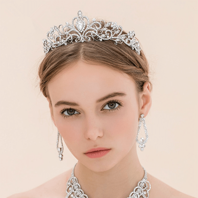 Sparkling Diamond Tiara Hair Comb