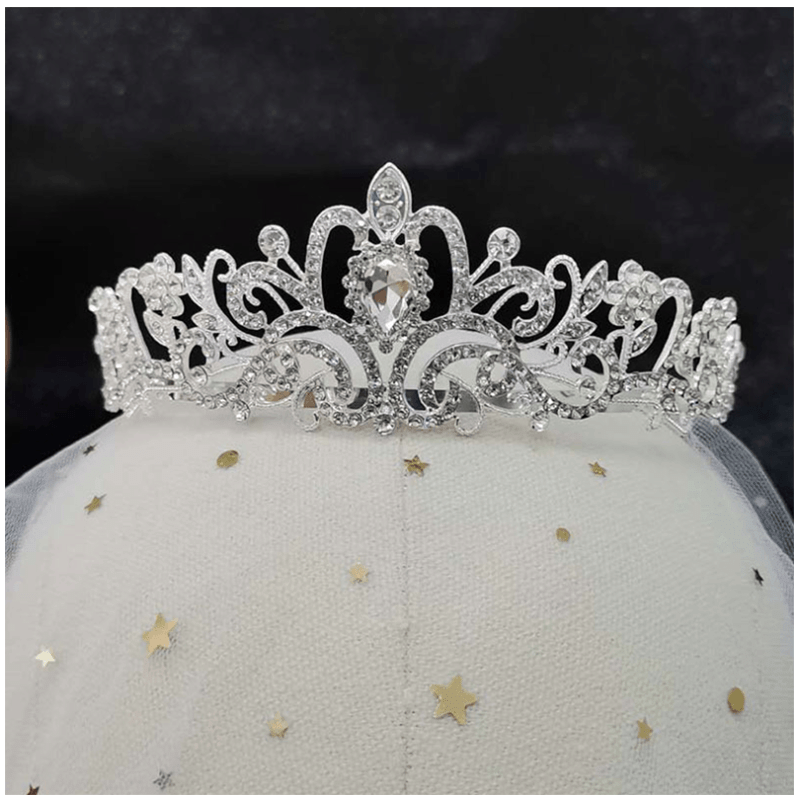 Sparkling Diamond Tiara Hair Comb