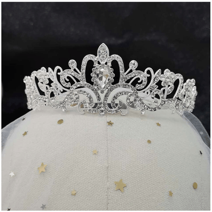 Sparkling Diamond Tiara Hair Comb