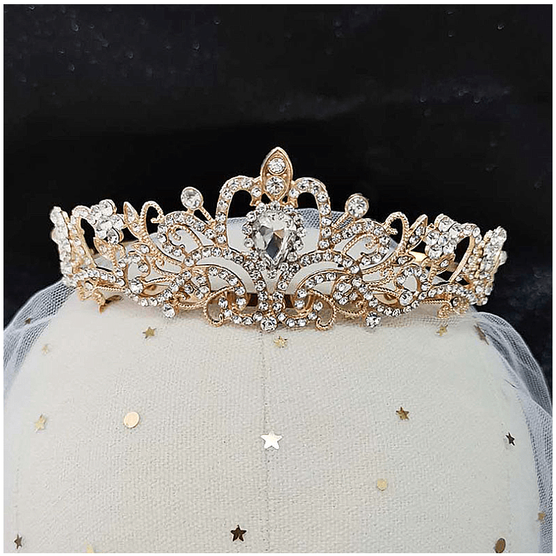 Sparkling Diamond Tiara Hair Comb