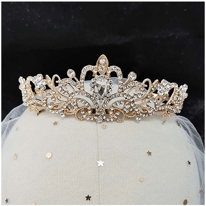 Sparkling Diamond Tiara Hair Comb
