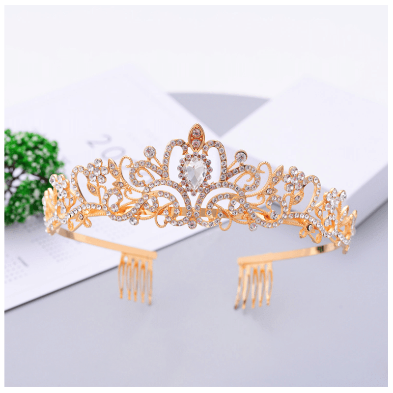 Sparkling Diamond Tiara Hair Comb