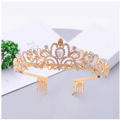 Sparkling Diamond Tiara Hair Comb