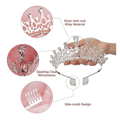 Sparkling Diamond Tiara Hair Comb