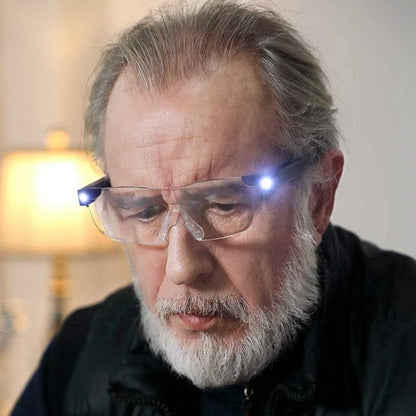 Illuminated Reading Glasses with LED Magnifier
