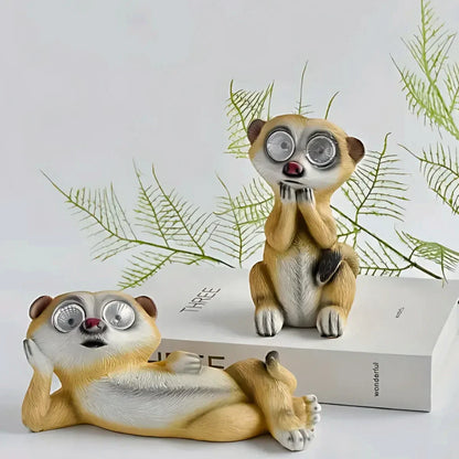 Colorful Meerkat Solar Desk Lamp