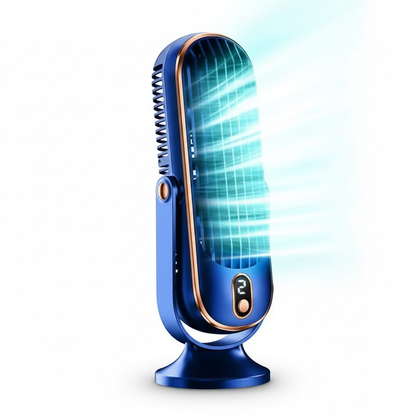 Dual motor rechargeable desk air cooler fan