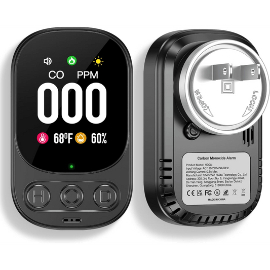 Accurate Digital CO Alarm with Temp and Humidity Sensor - Yeezlab