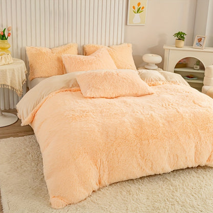 Cozy Fleece Duvet Cover Set with Zipper