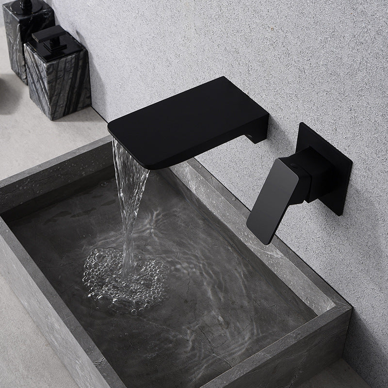 Luxury Copper Waterfall Faucet Sink Mixer Tap Set