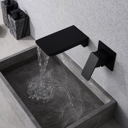 Luxury Copper Waterfall Faucet Sink Mixer Tap Set