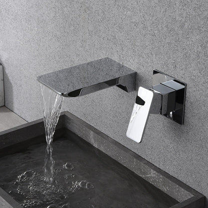Luxury Copper Waterfall Faucet Sink Mixer Tap Set