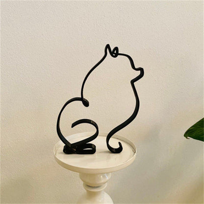 Modern Pet Figurine Metal Home Decor Statue