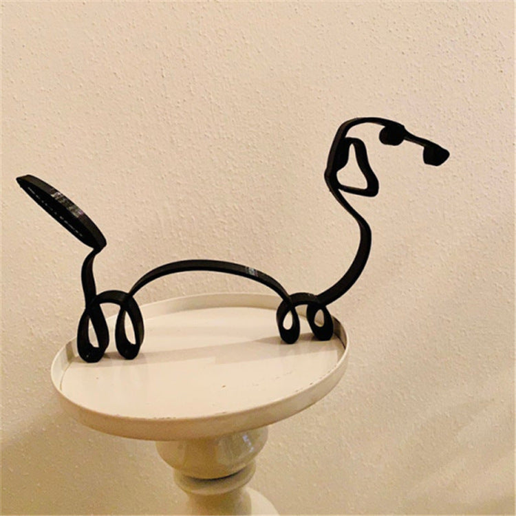Modern Pet Figurine Metal Home Decor Statue
