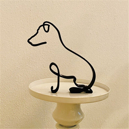Modern Pet Figurine Metal Home Decor Statue