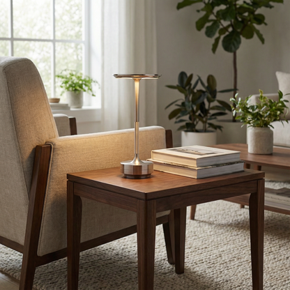 Wireless cordless LED table lamp for home and restaurant