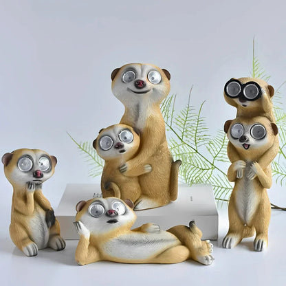 Colorful Meerkat Solar Desk Lamp