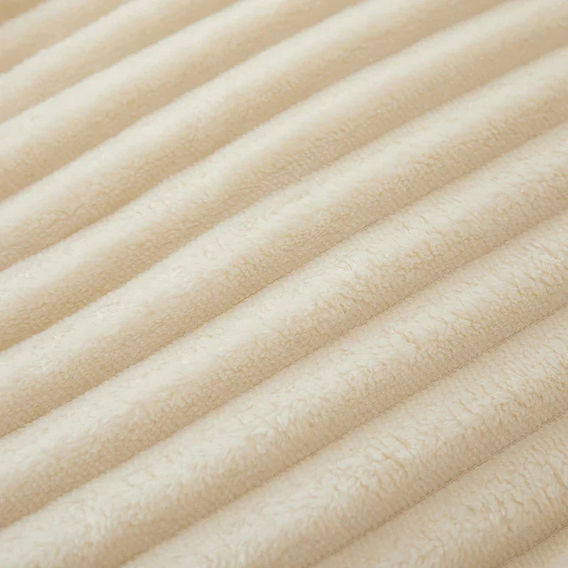 Plush Striped Soft Fleece Throw Blanket