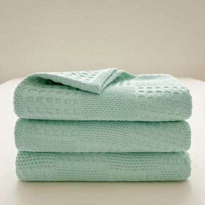 Soft Organic Waffle Weave Blanket