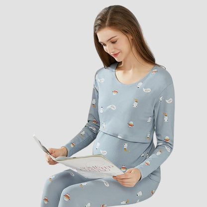 Cozy Pregnant Mama Dress for Home Relaxation