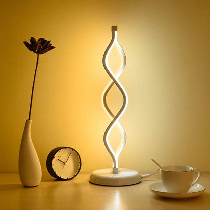Modern White Spiral Desk Lamp - Yeezlab