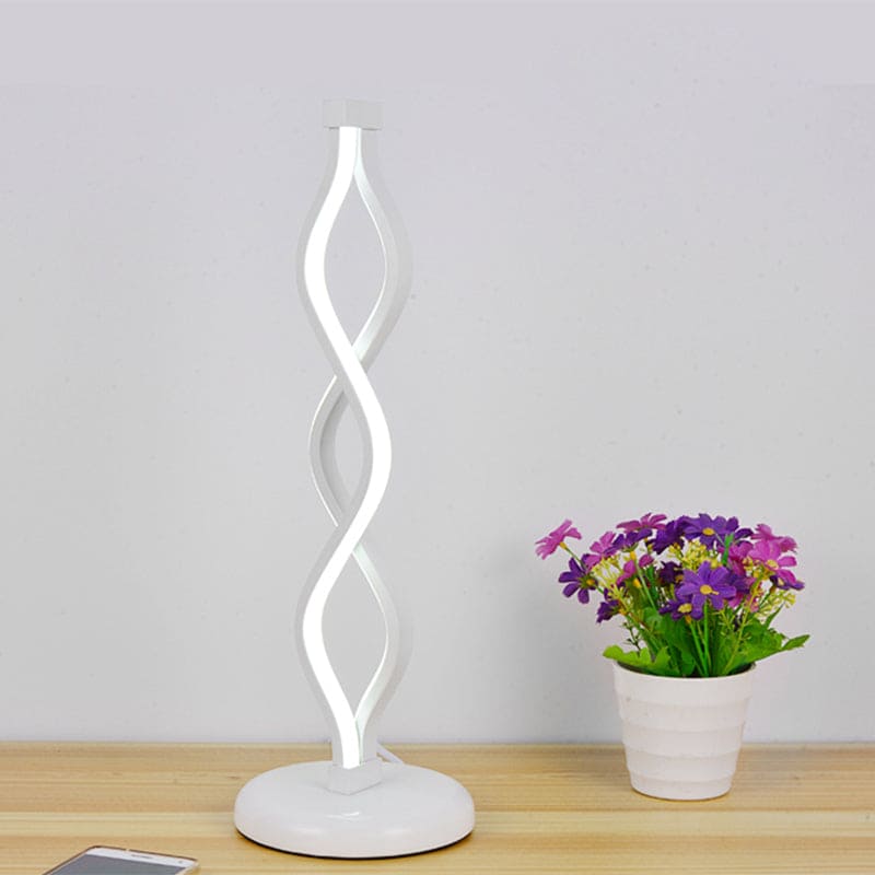 Modern White Spiral Desk Lamp