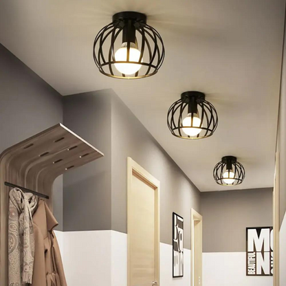 Modern Open Cage Ceiling Light